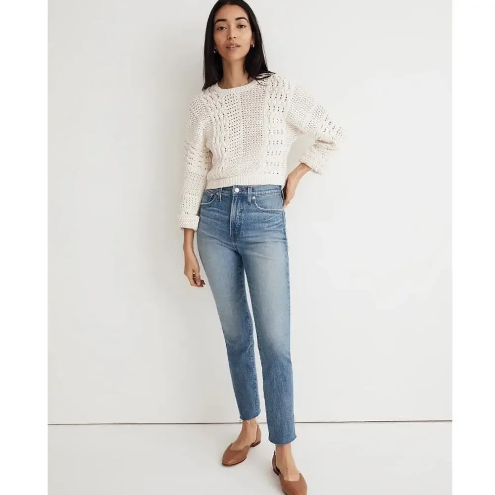 Madewell The Perfect Vintage Jean in Bainton Wash: Raw-Hem Edition Size 27 - Picture 1 of 11